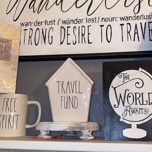 Rae Dunn piggy bank Travel Fund